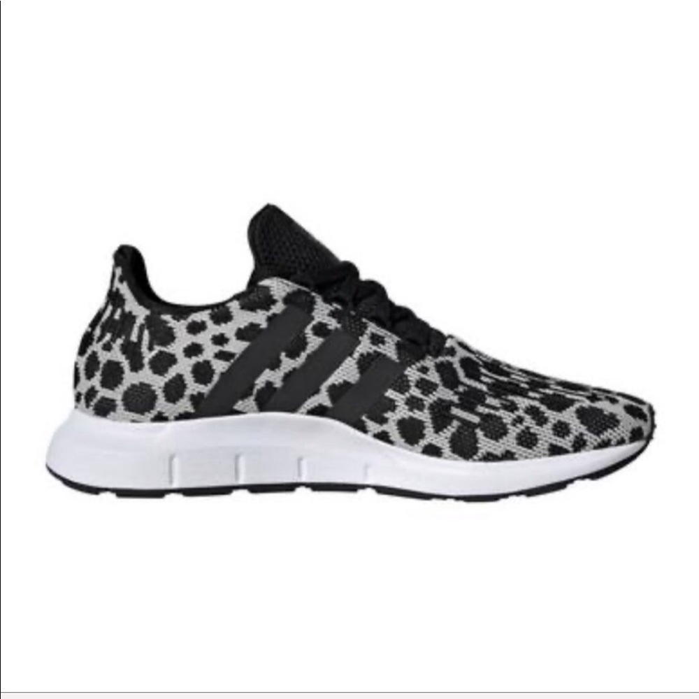 adidas RARE Swift Run White Black Shoe Leopard - Picture 4 of 9